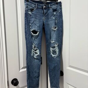 Judy Blue Ripped Denim Boyfriend Jeans